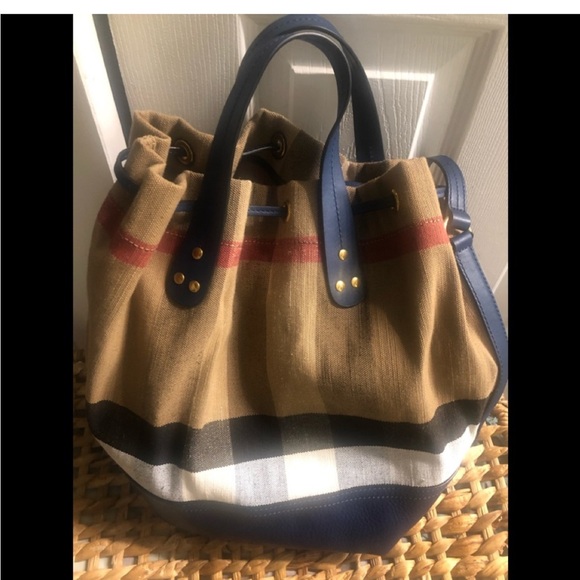 Burberry Handbags - Burberry Mega Check Tassel Heston Tote